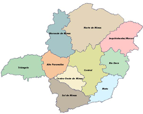 Mapa de Minas Gerais